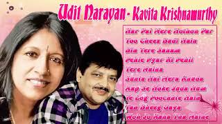Udit Narayan & Kavita Krishnamurthy Best Songs  Superhit Jukebox - Audio Hindi Songs Collection