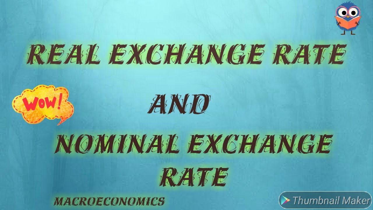 Real Exchange Rate And Nominal Exchange Rate In Hindi || Difference And ...