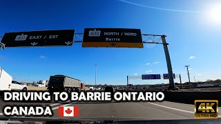 【 4K 】Driving to Barrie, Ontario Canada - Highway 400 North - March 2021