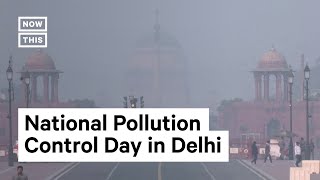 Smog Engulfs Delhi, India, on National Pollution Control Day