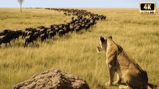Lioness Raises 8 Cubs Amidst the Chase of a Male Lion | The Battle of Life and Death