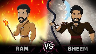 RRR Bheem vs Ram | Animated Spoof | Jr. NTR vs Ram Charan | Cartoon Smash