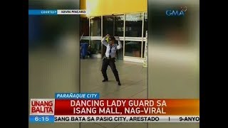 Dancing lady guard sa isang mall, nag-viral