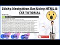 Sticky Navbar with Smooth Scroll | No Javascript No JQuery | Pure CSS Sticky Header