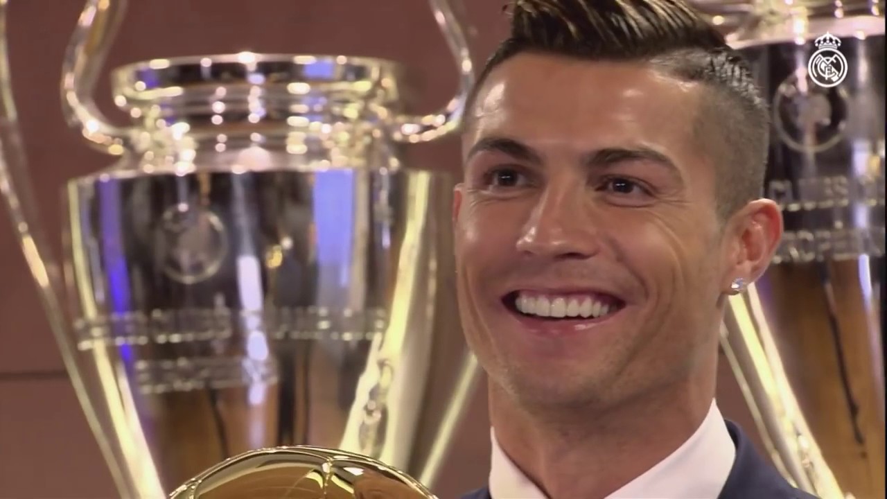 Cristiano Ronaldo Receives His Fourth Ballon - YouTube