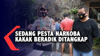 Sedang Pesta Narkoba, Polisi Amankan Kakak Beradik