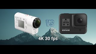 Sony FDR X3000 vs GoPro Hero 8, 4K 30 fps