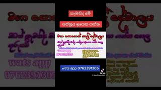 මේන්න ඔබටත් අවස්තාවක් වයස අවුරුදු 20ට අඩු ඔබටත් අනිවාර්යයෙන්ම බලන්න මේ විඩියෝ එක ❤️🙏💙