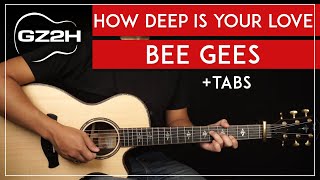 How Deep Is Your Love - Guitar Tutorial Bee Gees Guitar Lesson |Chords + Fingerpicking|