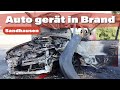 Verkehrsunfall auf der BAB 5 bei Sandhausen: Auto gerät in Brand, erhebliche Verkehrsbehinderungen