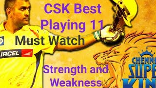 IPL 2020 in UAE | CSK best playing 11 | Chennai super kings playing 11 | ipl 2020 csk best 11