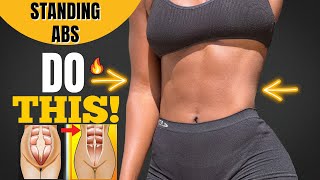 STANDING ABS Workout | Easily Lose Saggy Belly Fat At Home, No Equipment Slim Waist Workout