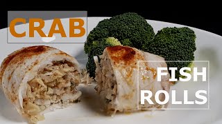 CRAB Stuffed SEA BASS | FISH Fillet Rolls