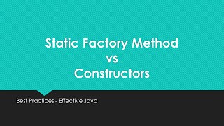 Static Factory Method - Devsena Mishra