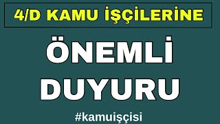 TÜM KAMU İŞÇİLERİNE DUYURU! Yarın önemli bir gün saat 20:00 için çağrı!