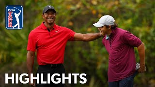 Tiger and Charlie Woods shoot 11-under 61 | Round 2 | PNC Championship | 2023