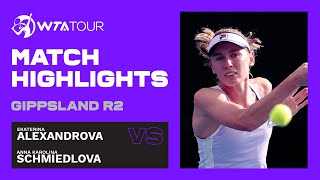 E. Alexandrova vs. A. Schmiedlova | 2021 Gippsland Trophy Day 2 | WTA Highlights