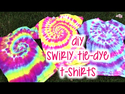 DIY Swirly Tie-Dye T-Shirts | How To | Tutorial DIY Swirly Tie-Dye T-Shirts | How To | Tutorial