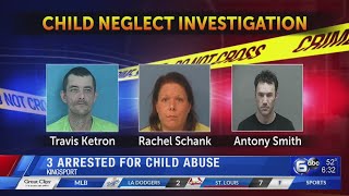 3 arrested in Kingsport after child discovered in shed