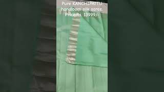 Pista Green colour pure KANCHIPATTU Silk Saree, Directly From weavers to your Doorstep #handloom