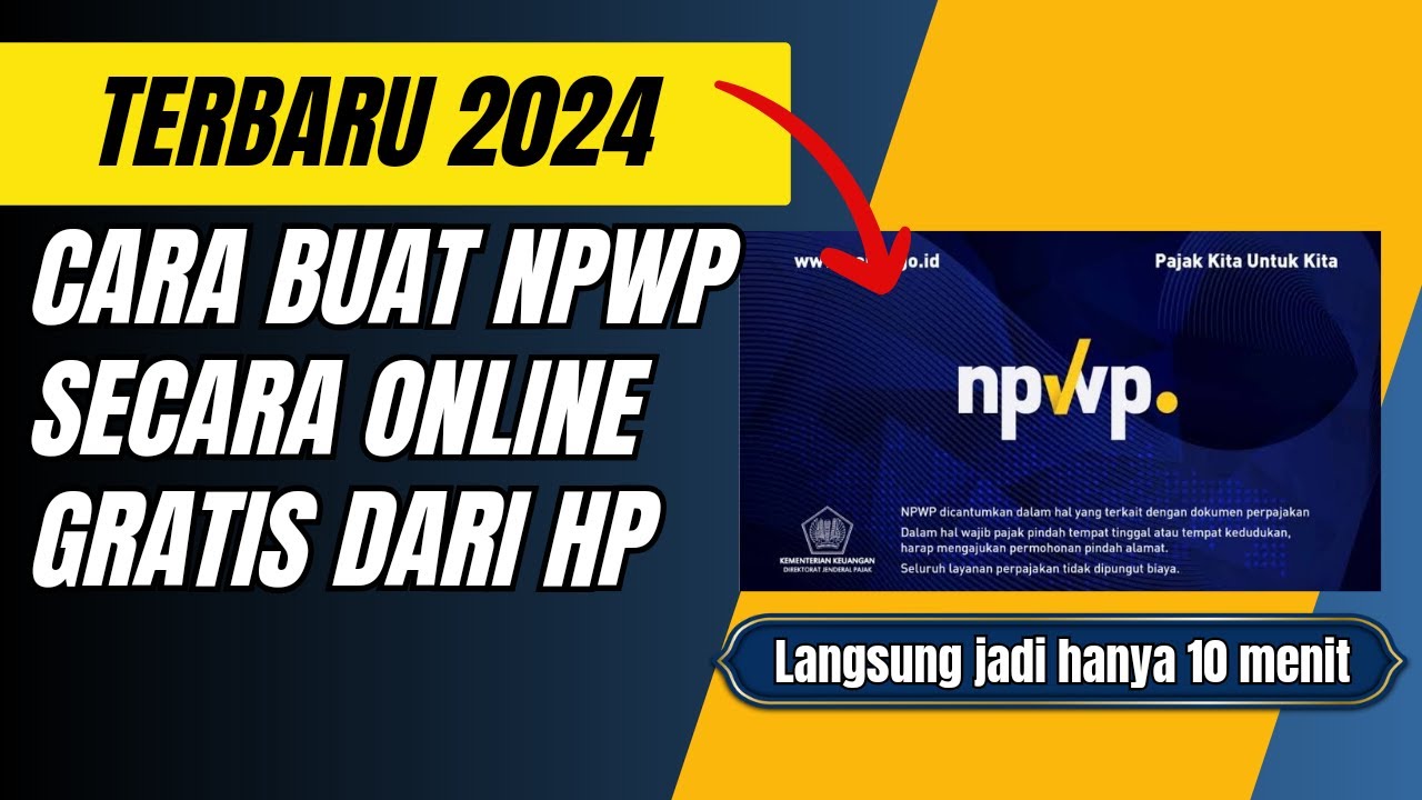 Cara Buat NPWP Online Terbaru || Ajukan NPWP Secara Online - YouTube