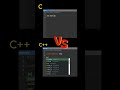 C vs C++ | #C #cpp #code #programm