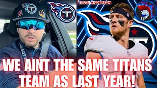 This TENNESSEE TITANS Team IS NOT LAST YEARS TITANS Team. Titans Have New Coaches & Players.