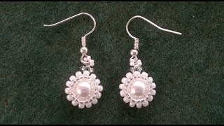 Classy - stunning - easy to make pearl earrings beading tutorial