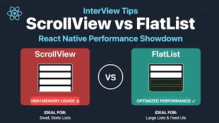 ScrollView vs FlatList | InterView Questions | | React Native Full Course 2025