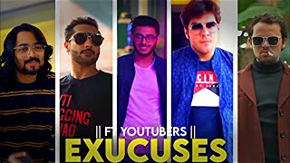 Excuses(AP dhillon)Ft.INDIAN YOUTUBERS🔥 indian YouTuber attitude status Excuses status @carryminati