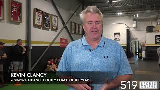 Alliance Awards - Kevin Clancy is the 2023-2024 Coach of the Year