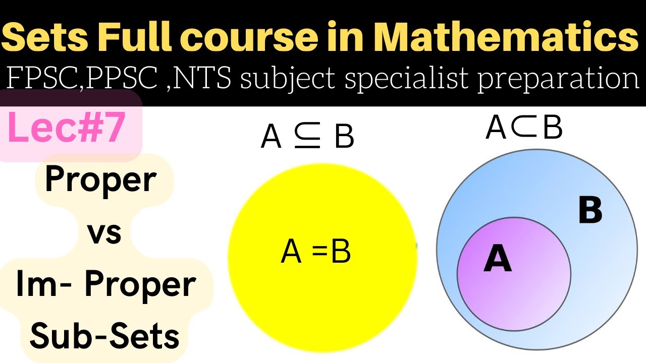 What Is Proper And Improper Subset | Difference B/w Proper And Improper ...