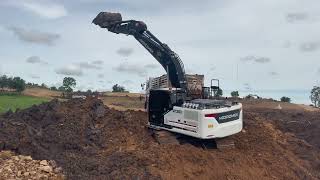 งานขุดลอกอ่างเก็บน้ำร่องสัก ต.หนองหล่ม อ.ดอกคำใต้ จ.พะเยา excavator and trucks  EP.7