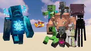 WARDEN vs all Mobs in Minecraft ⚔