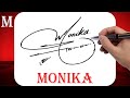 Monika Name Signature Style | M Signature Style | Signature Style of My Name Monika