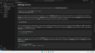 5.4 Accessor Methods 4 - toString Methods