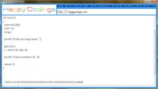 Convert string to long integer how to use strtol c code example