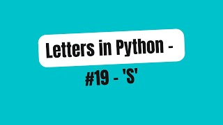 Make the letter 'S' in Turtle.