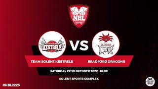 NBL1:Team Solent Kestrels v Bradford Dragons - 22.10.2022