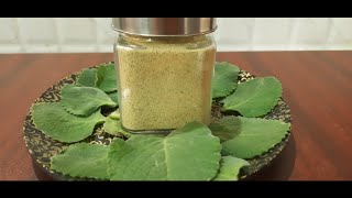 கற்பூரவள்ளி இலை பொடி செய்வது எப்படி தமிழ்| Karpooravalli Leaves Powder Recipe in Tamil|Karpooravalli