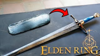 Forging a Damascus CARIAN KNIGHT'S SWORD with magic enchantment from Elden Ring ｜HammerForge