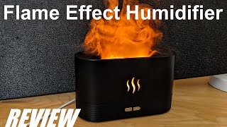 REVIEW: Flame Humidifier Aroma Essential Oil Diffuser - Flame Effect LED Light?!