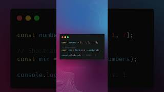 JavaScript Shortcuts - Find Min, Max number in Array