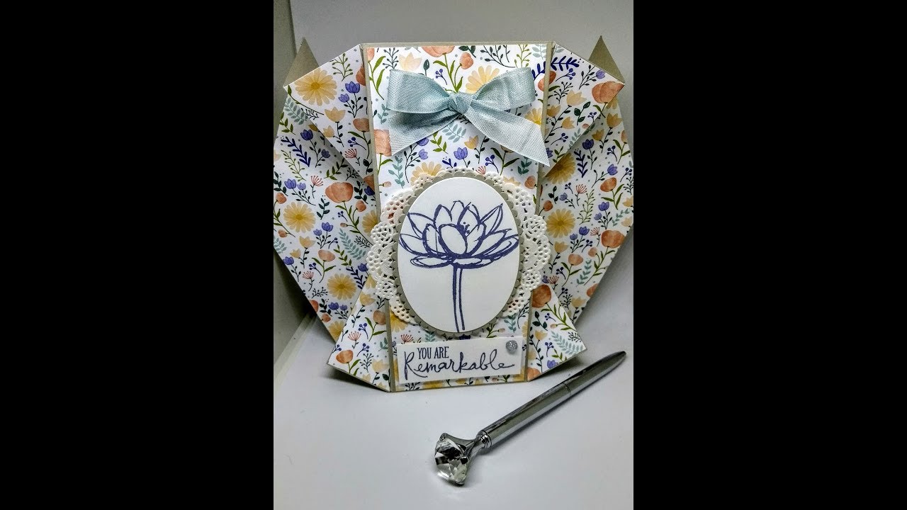 Gorgeous Double Diamond Fold Card Youtube