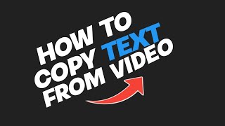 How to copy text from image extension / How to extract text from youtube video |Copy Text From Video
