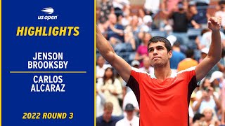 Jenson Brooksby vs. Carlos Alcaraz Highlights | 2022 US Open Round 3