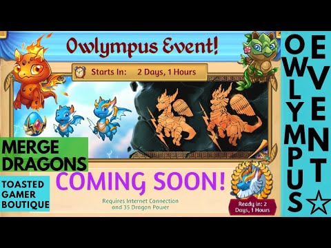 Teaser for the Merge Dragons Owlympus event • Cosmos Dragon Level 4