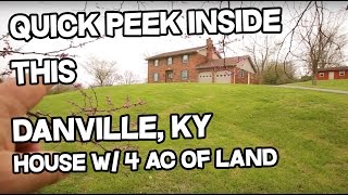 Real estate for sale in Danville Kentucky country land with brick house Best Real Estate Agent in KY