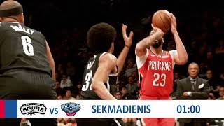 SPORT1: San Antonio „Spurs“ – Naujojo Orleano „Pelicans“.