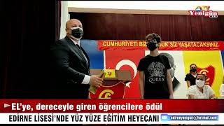 EL’ye, dereceyle giren öğrencilere ödül